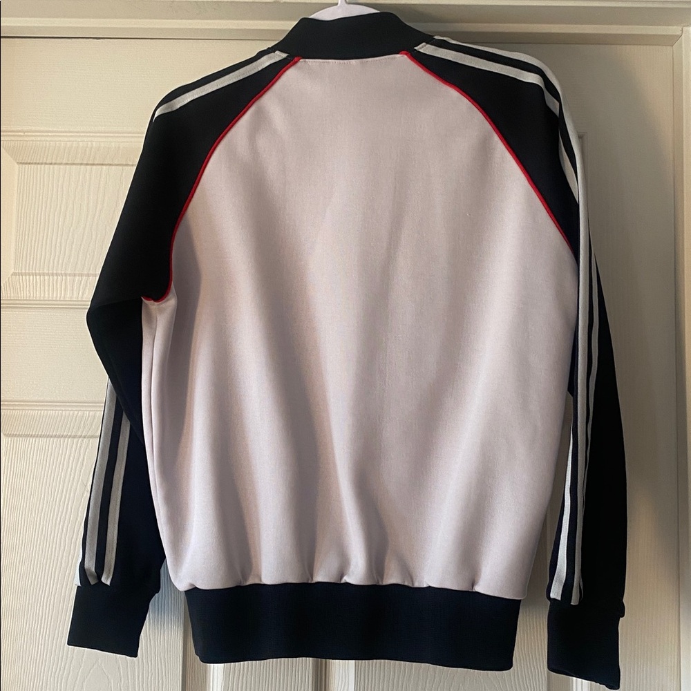 Adidas Vintage YK2 Black and White Zip-Up Jacket with Red Details. Sz M. Box4 - Picture 3 of 4